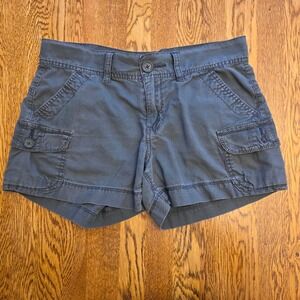 Vintage Union Bay Cargo Shorts Sz 5 Dark Gray Utility Pockets Button Fly Casual
